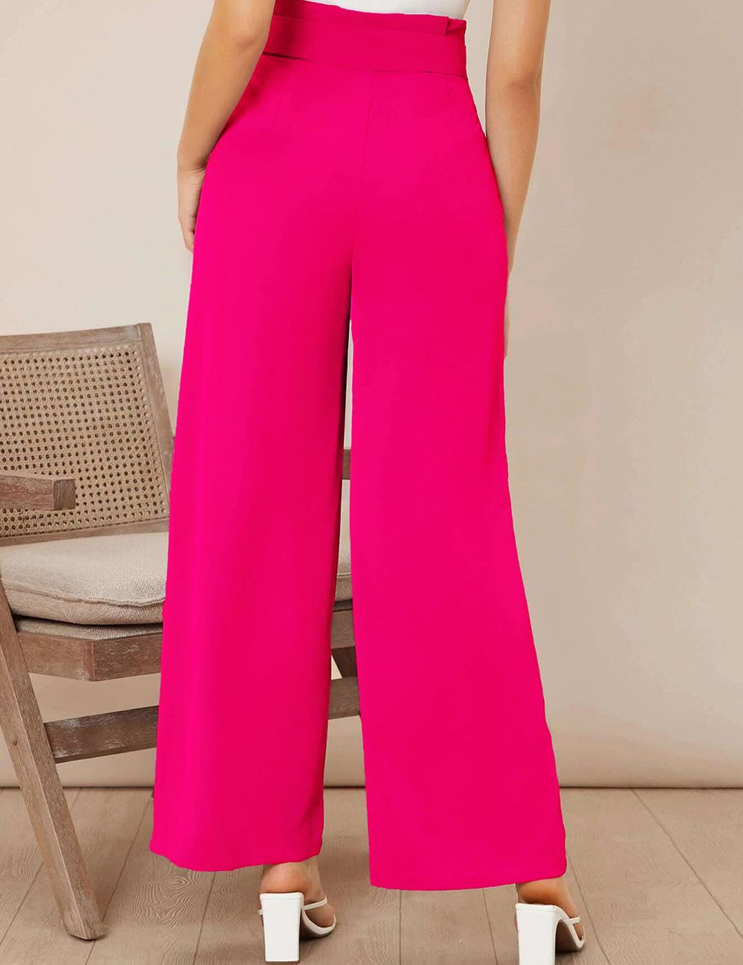 Kotty Women Wide Leg High-Rise Easy Wash Pleated Trouser