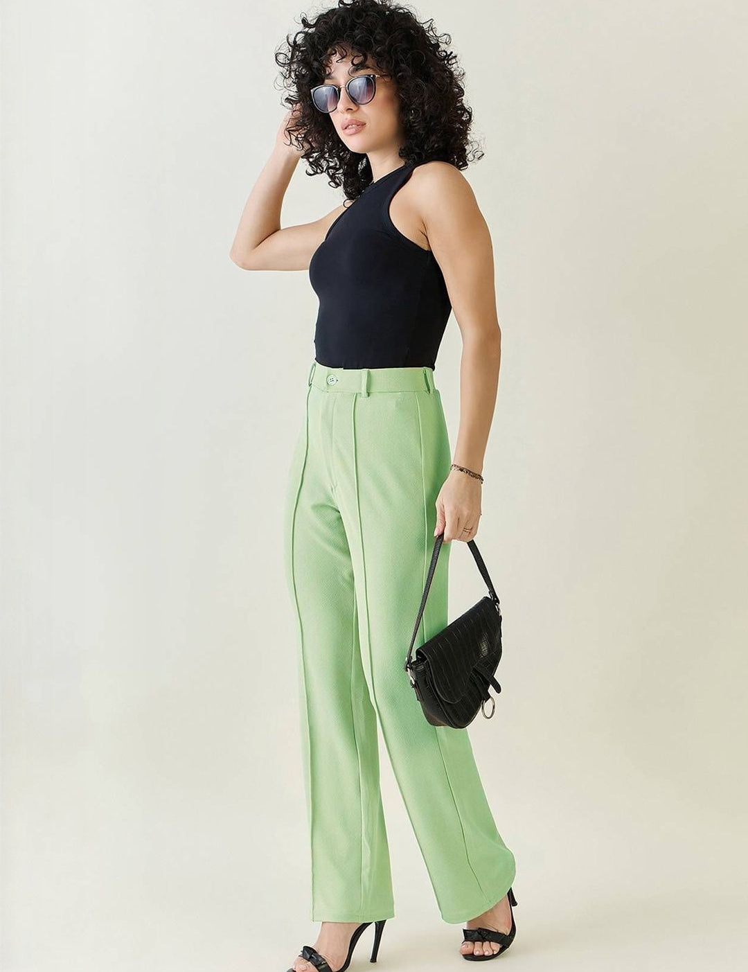 Kotty Women Relaxed Straight Leg High-Rise Trousers