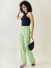 Kotty Women Relaxed Straight Leg High-Rise Trousers