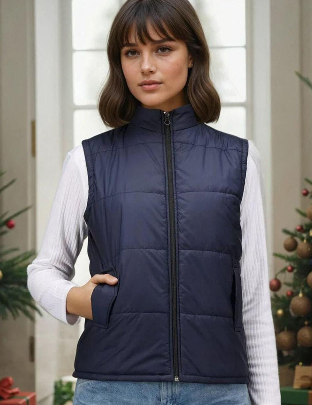 Kotty Women Stand Collar Solid Lightweight Padded Jacket