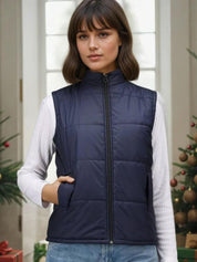 Kotty Women Stand Collar Solid Lightweight Padded Jacket