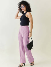 Kotty Women Relaxed Straight Leg High-Rise Trousers