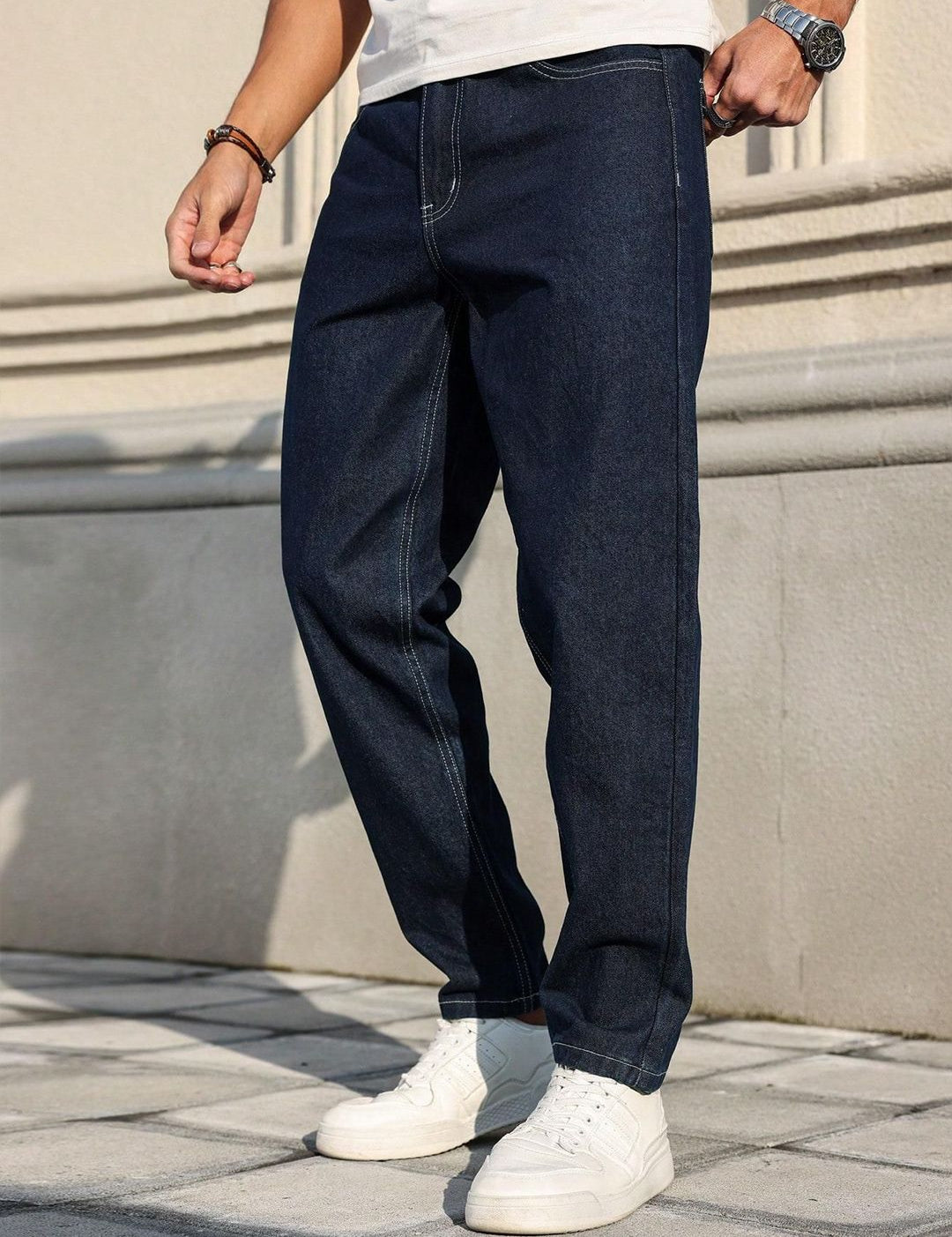 Kotty Men Straight Fit Low-Rise Stretchable Jeans