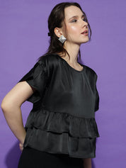 Kotty Women Solid Round Neck Top