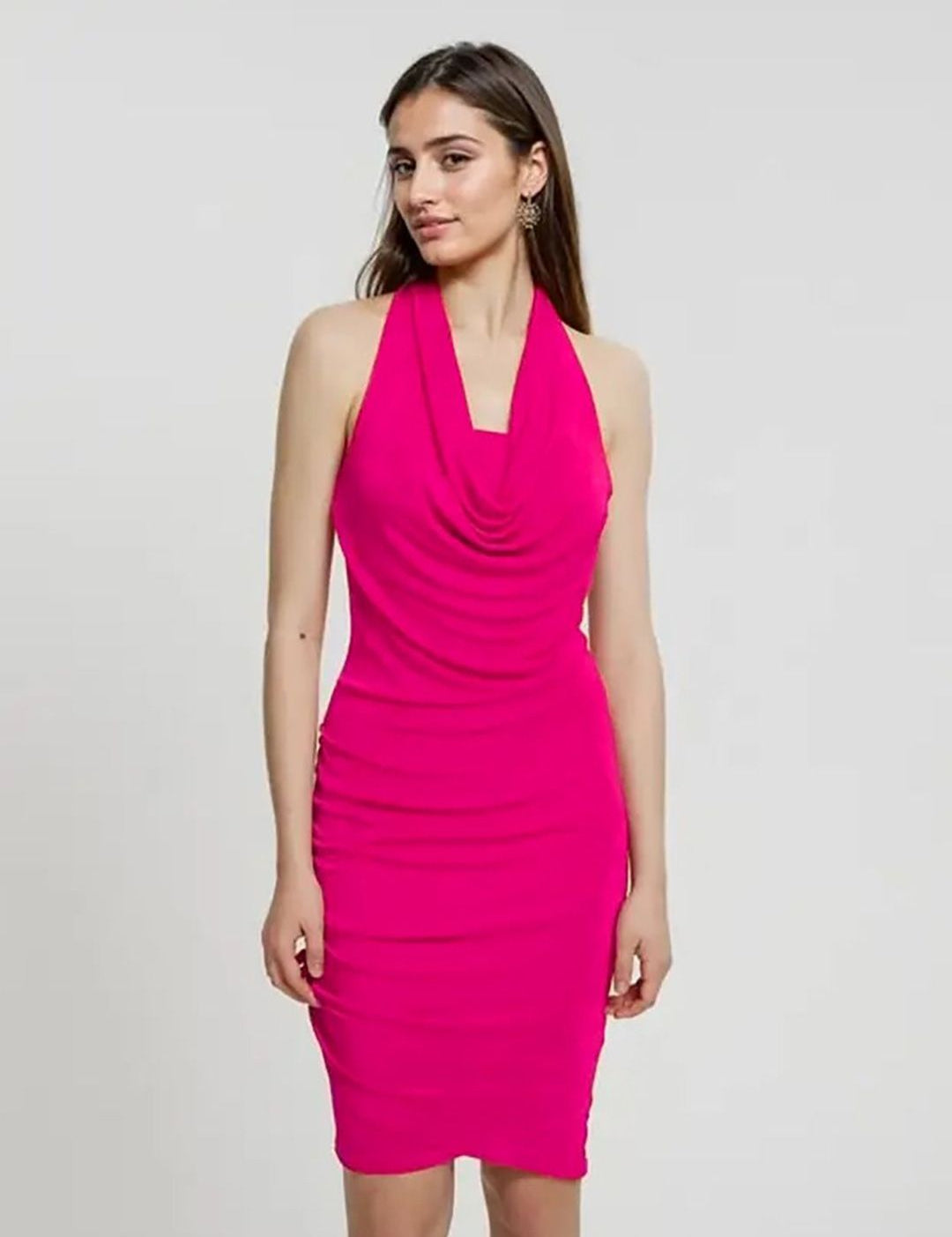 Kotty Women Halter Neck Bodycon Midi Dress