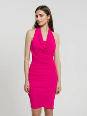 Kotty Women Halter Neck Bodycon Midi Dress