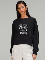 Kotty Women Typography Printed Round Neck Full Sleeve Sweatshirt