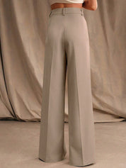 Kotty Women Relaxed Straight Fit Pleated Trousers