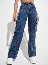 Kotty Women Wide Leg High-Rise Light Fade Stretchable Jeans