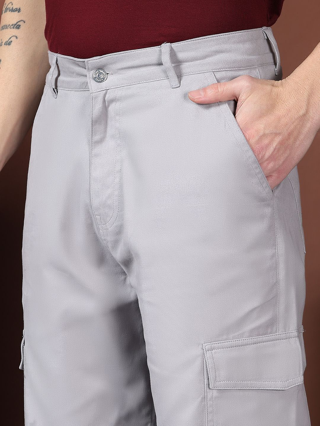 Kotty Men Relaxed Easy Wash Cargos Trousers