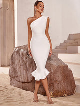Kotty One Shoulder Bodycon Midi Dress