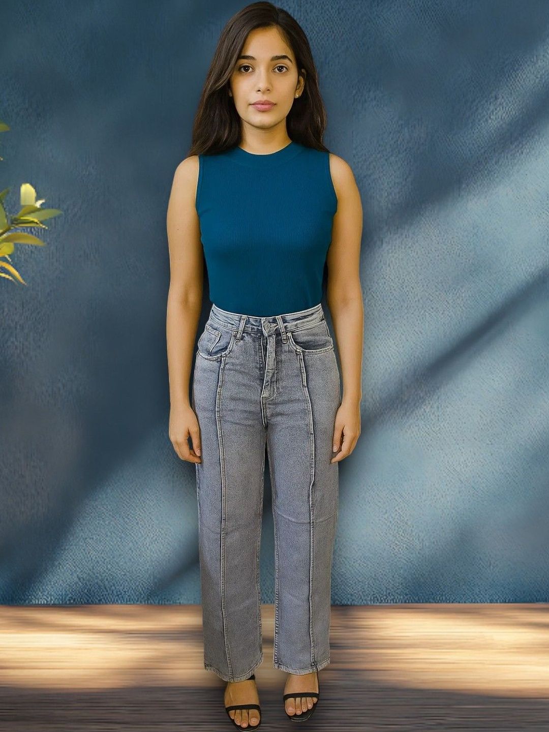 Kotty Women Regular Fit High-Rise Light Fade Stretchable Jeans