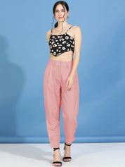 Kotty Women Relaxed Slim Fit High-Rise Easy Wash Trousers