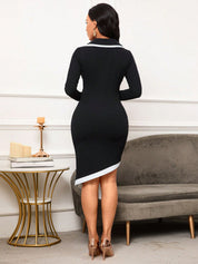 Kotty Women Colourblocked  Bodycon Midi Dress