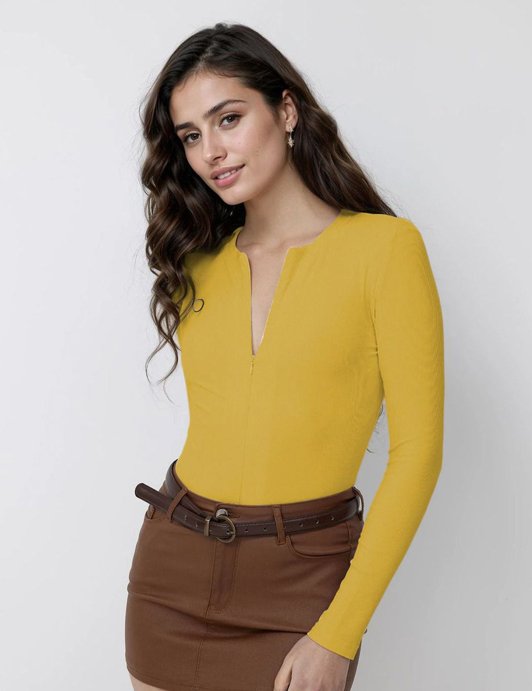 Kotty Women Solid V-Neck Top