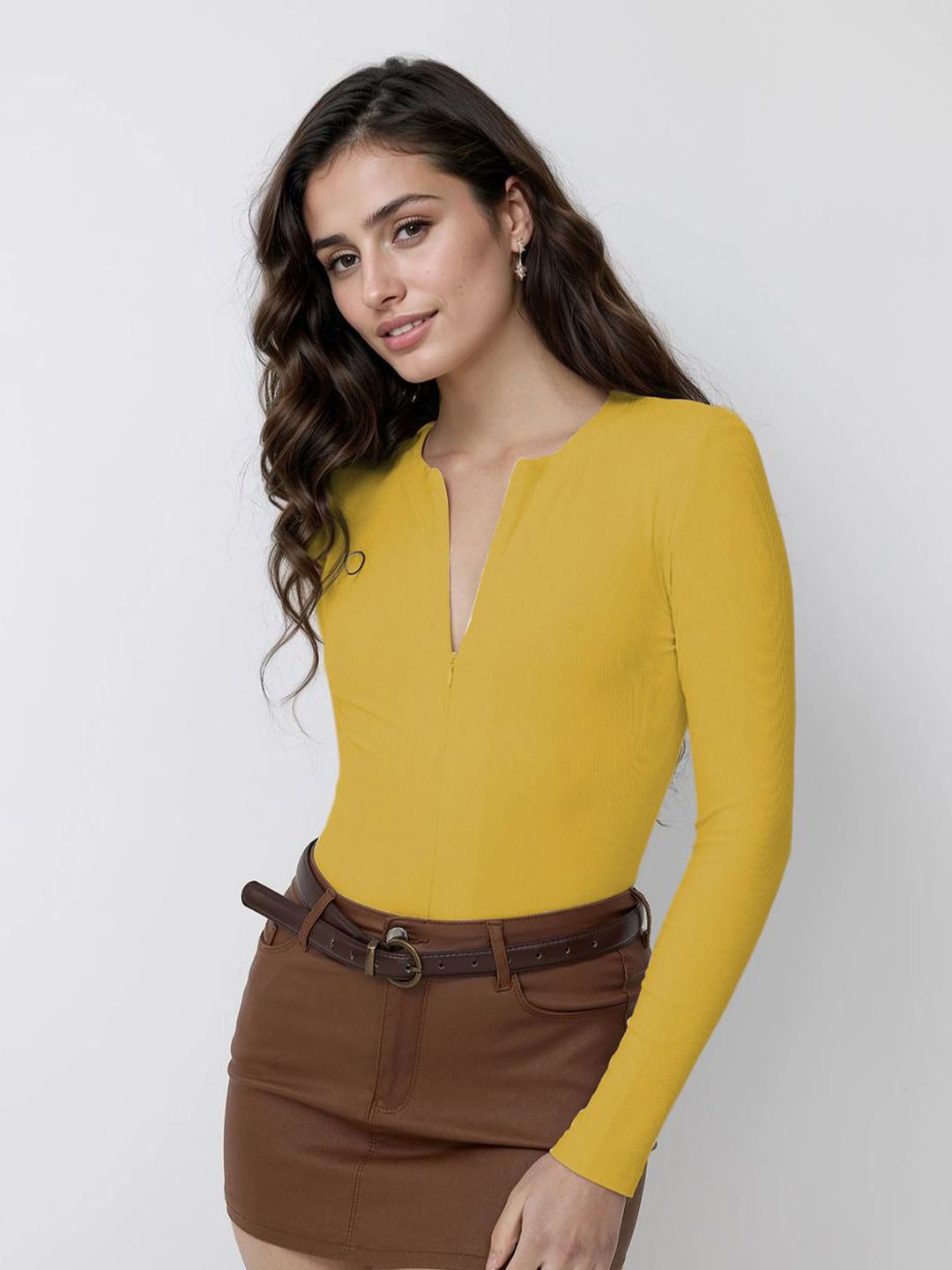 Kotty Women Solid V-Neck Top