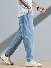 Kotty Men Straight Fit Low-Rise Light Fade Stretchable Jeans