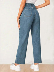 Kotty Women Straight Fit High-Rise Stretchable Jeans