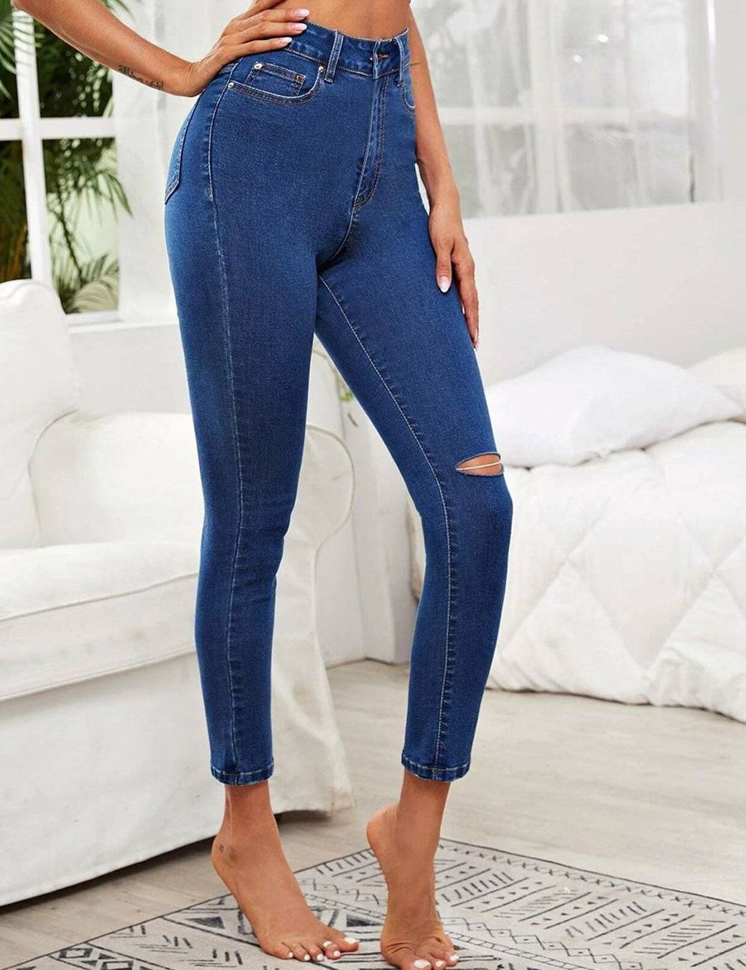 Kotty Girls Skinny Fit High-Rise Stretchable Jeans