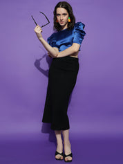 Kotty Women Solid Boat Neck Top