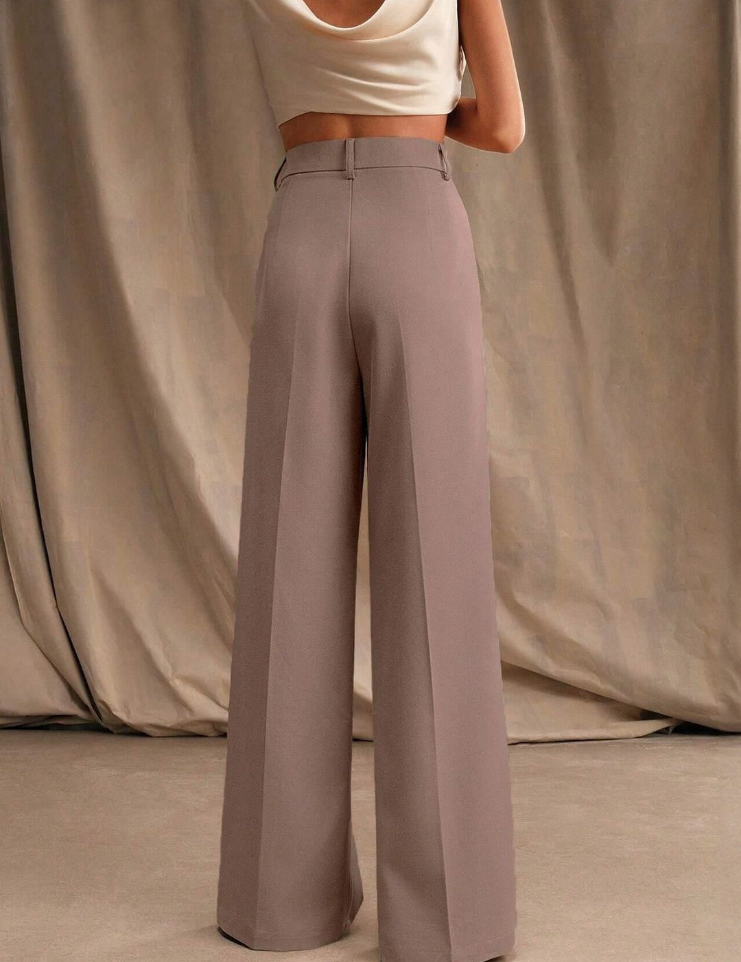 Kotty Women High-Rise Tapered Fit Pleated Trousers