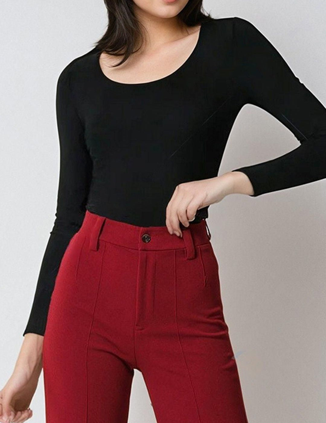 Kotty Scoop Neck Long Sleeves Thermal T-shirt With Trousers