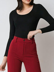 Kotty Scoop Neck Long Sleeves Thermal T-shirt With Trousers