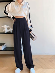 Kotty Women High-Rise Easy Wash Pleated Trousers