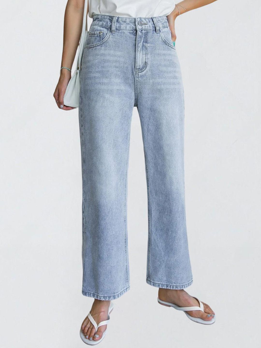 Kotty Women Jean Straight Fit High-Rise Stretchable Jeans