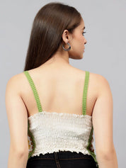 Kotty Women Self Design Scoop Neck Cotton Top