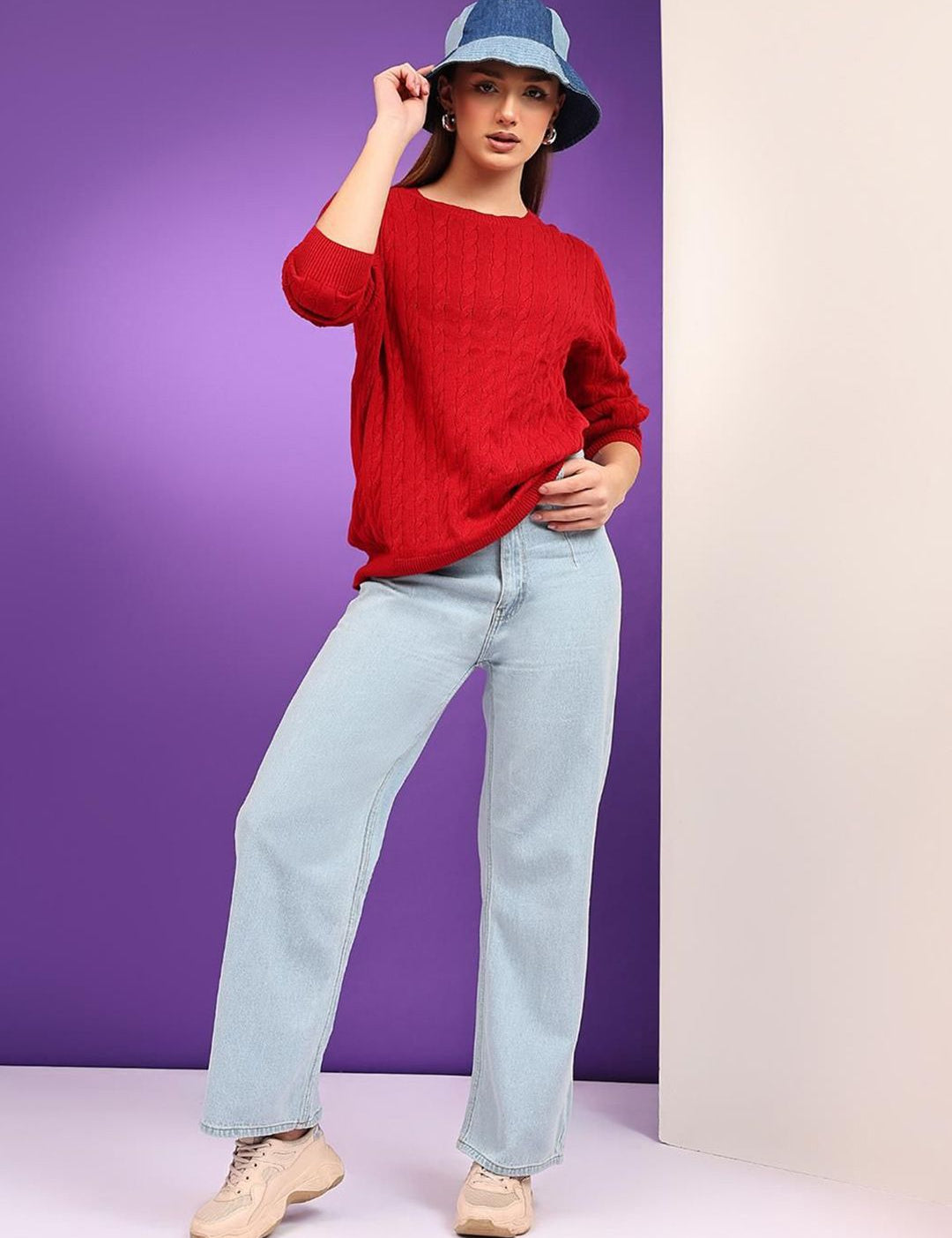 Kotty Women Cable Knit Pullover