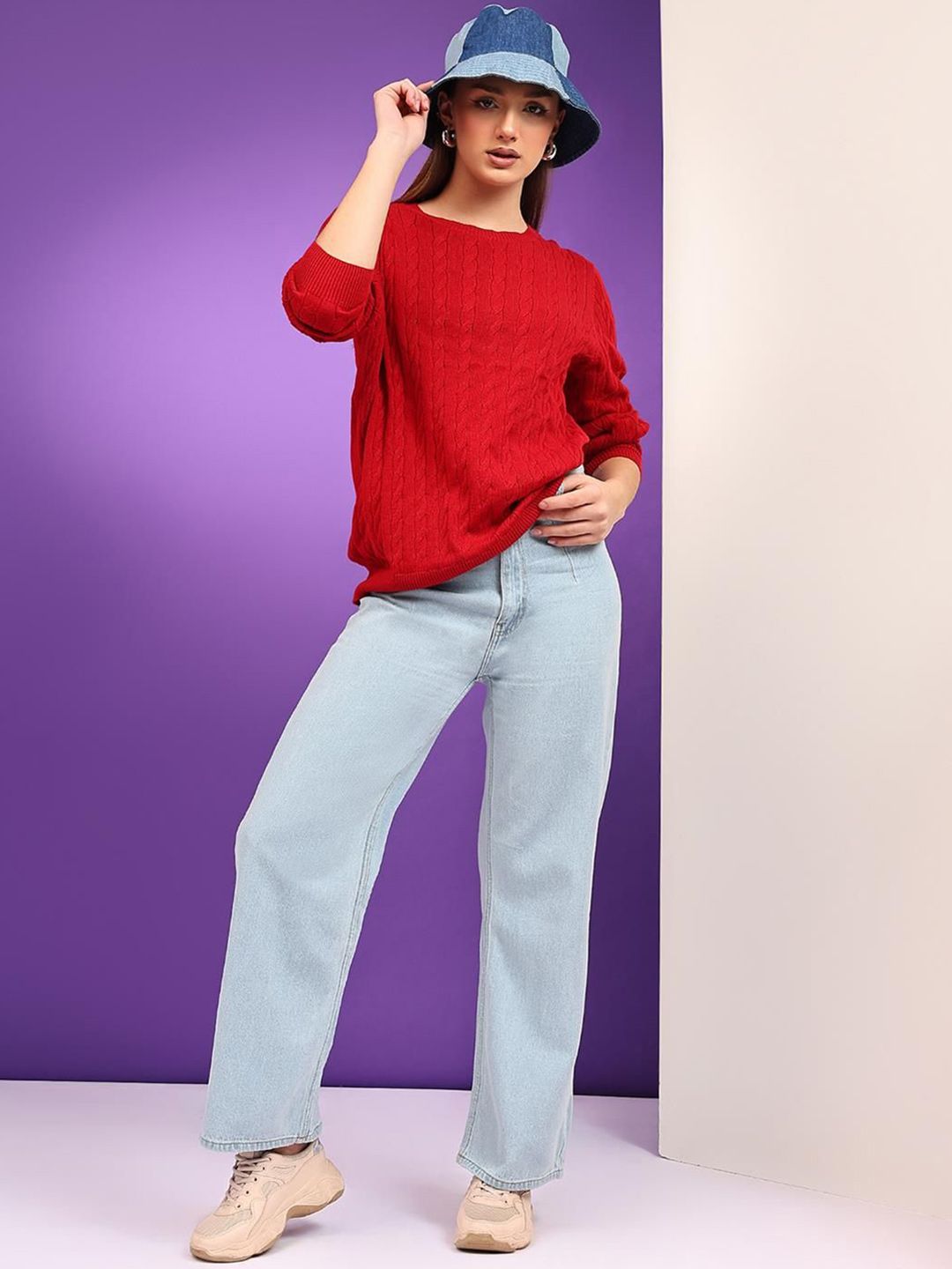 Kotty Women Cable Knit Pullover