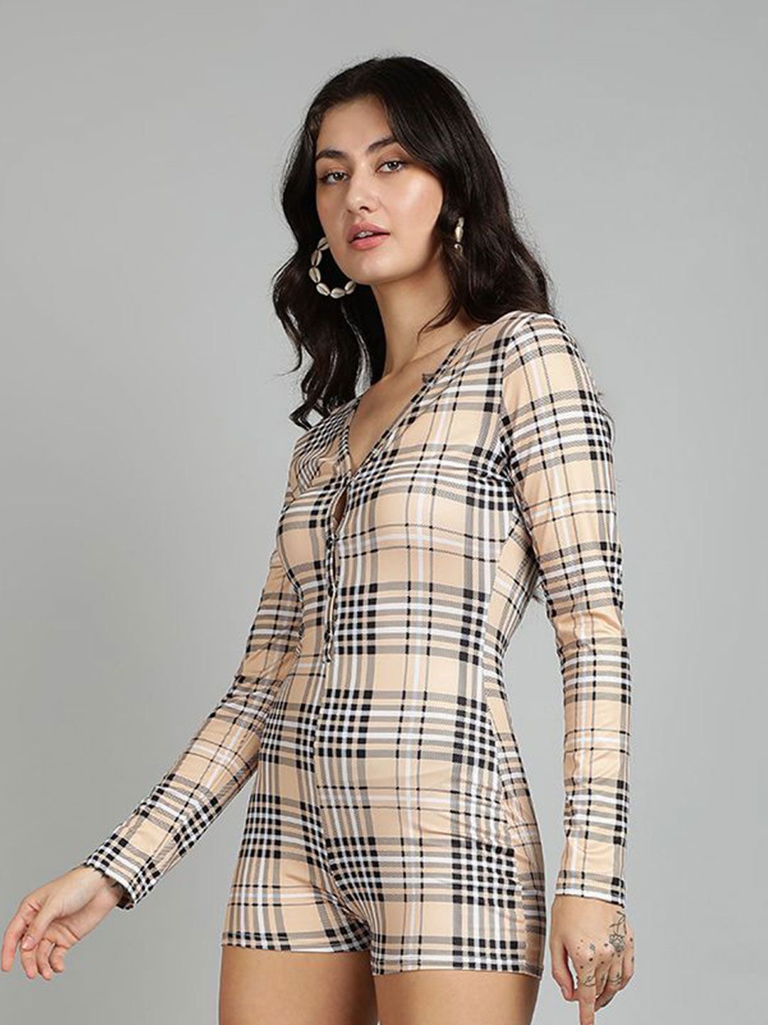 Kotty Checked Basic Jumpsuit
