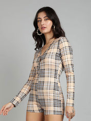 Kotty Checked Basic Jumpsuit