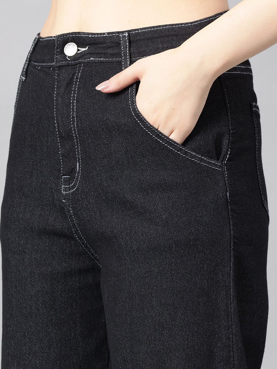 Kotty Women Straight Fit High-Rise Stretchable Jeans
