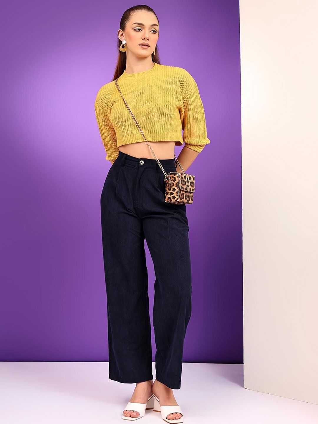 Kotty Women Crop Pullover Sweater