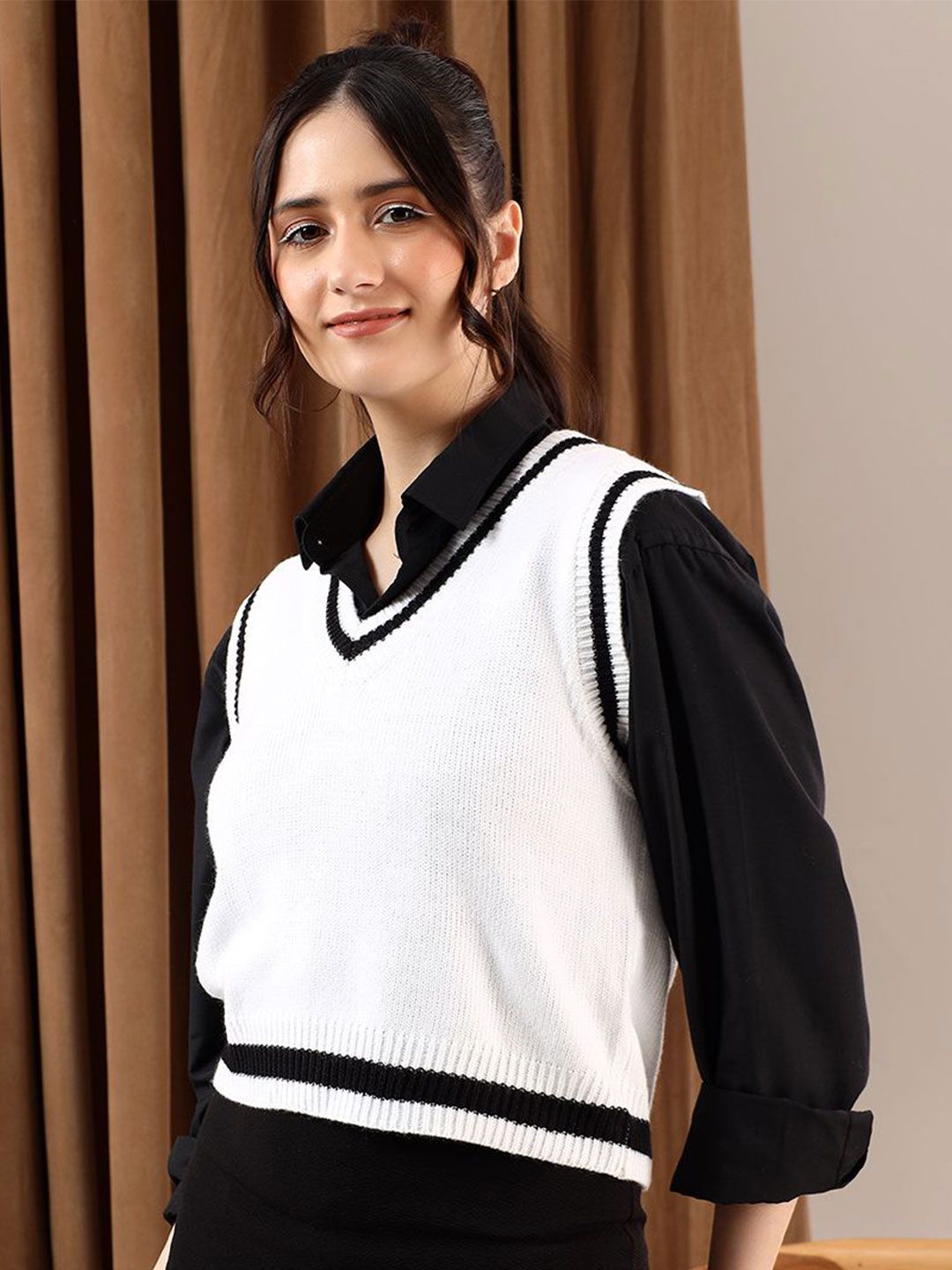 Kotty Women Ribbed Sweater Vest