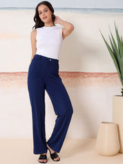 Kotty Relaxed-Fit Round Neck Crop-Top With Trousers Co-Ords