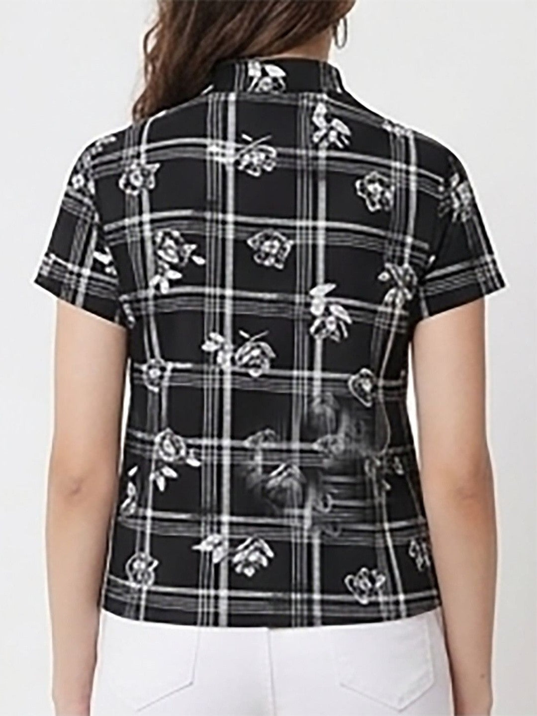 Kotty Top Midnight Black Women's High Short-Sleeve Fashion