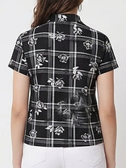 Kotty Top Midnight Black Women's High Short-Sleeve Fashion