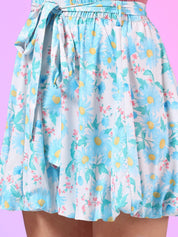 Kotty Printed Flared Above Knee Skirt