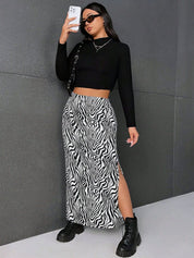  Kotty Printed Straight Midi Skirts