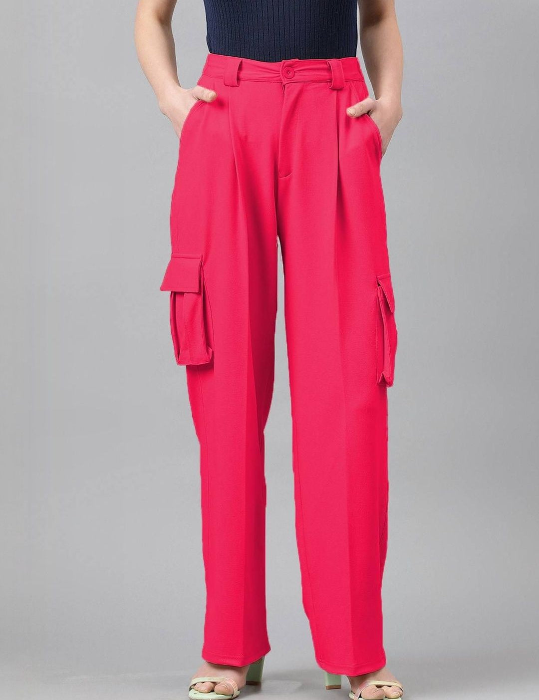 Kotty Women Relaxed Straight Leg High-Rise Trousers