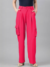 Kotty Women Relaxed Straight Leg High-Rise Trousers