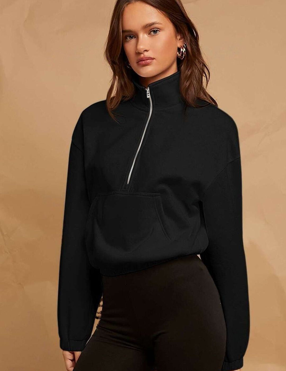 Kotty Women Turtle Neck Pullover Sweatshirt