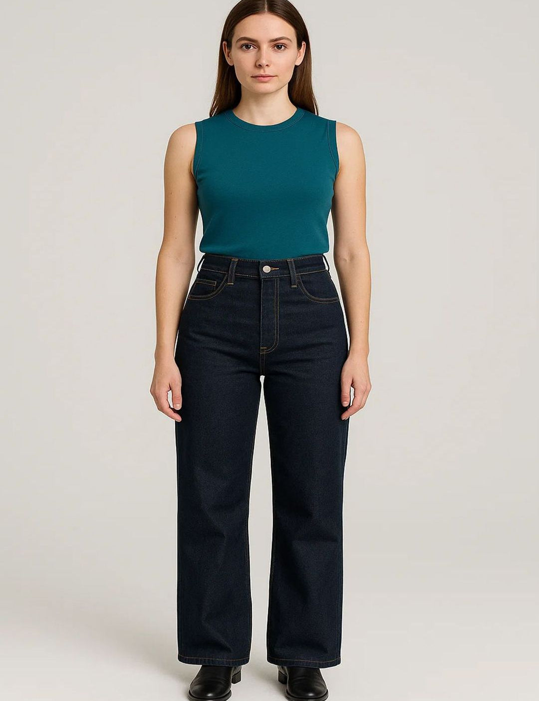 Kotty Women Straight Fit High-Rise No Fade Clean Look Stretchable Jeans