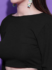 Kotty Women Solid Boat Neck Top