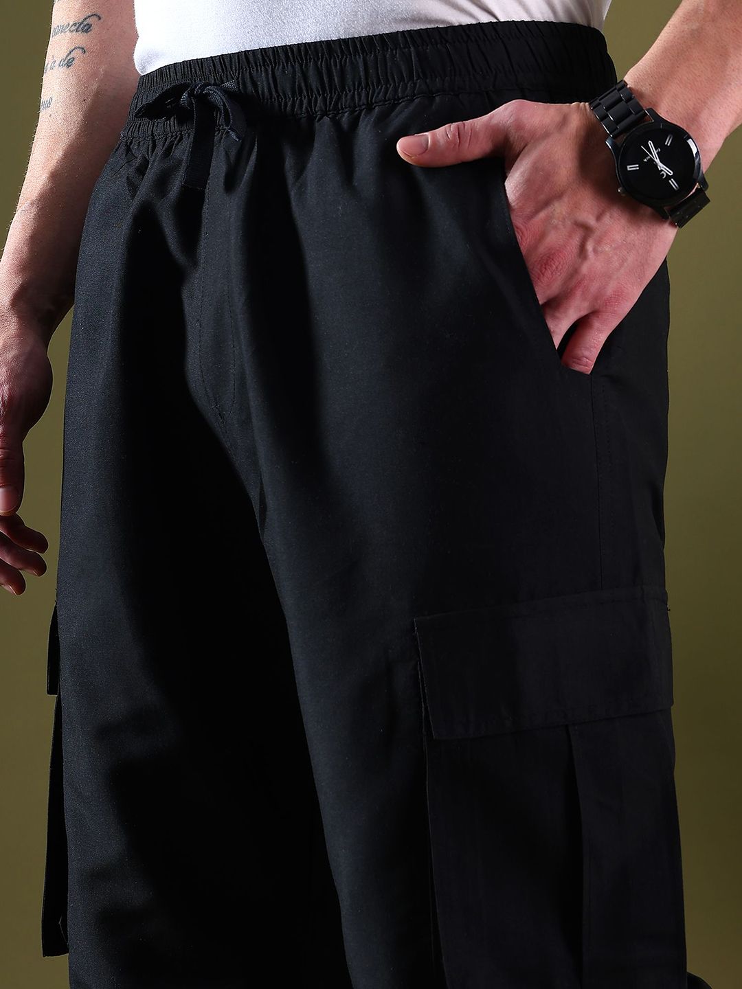 Kotty Men Relaxed Easy Wash Cargos Trousers