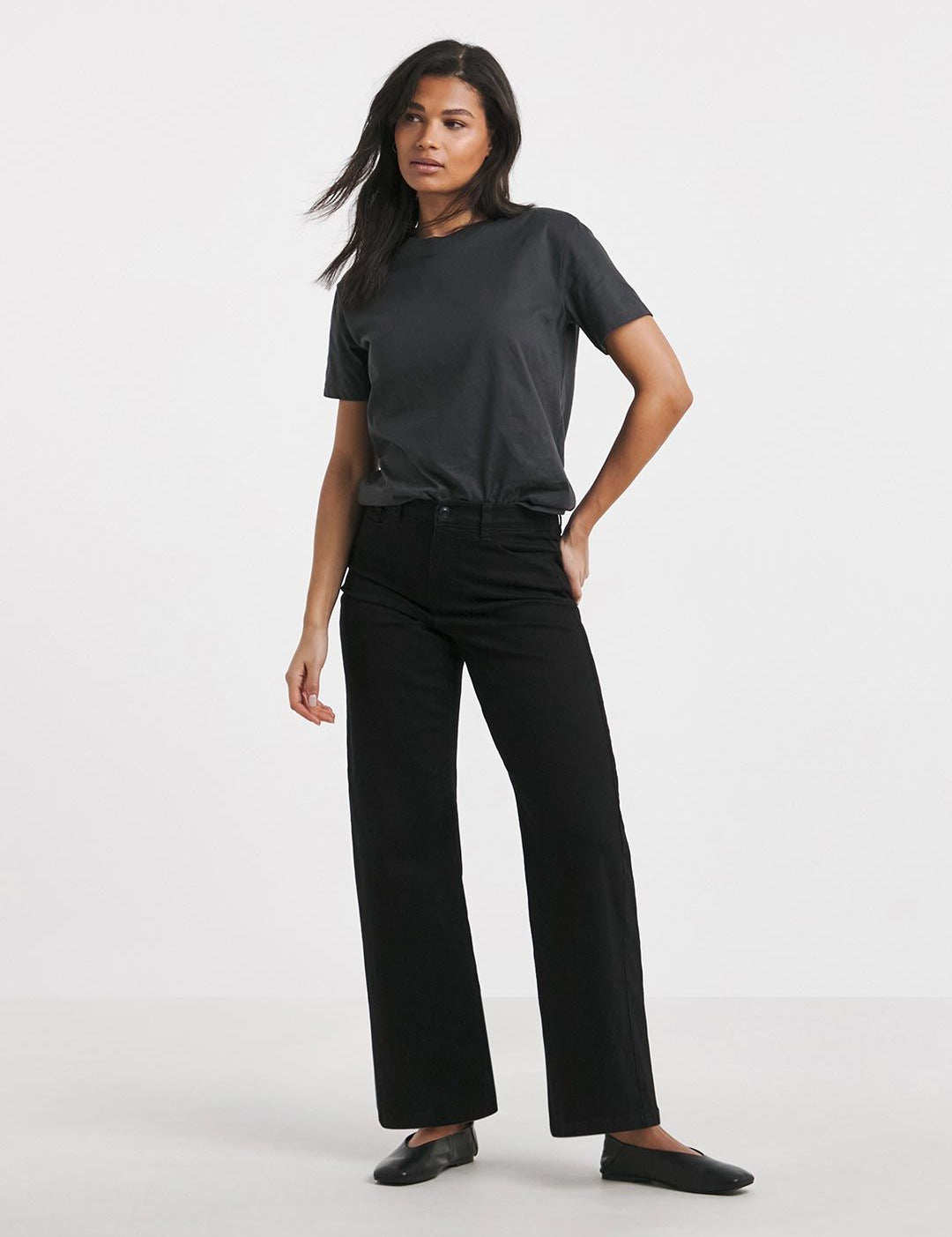 Kotty Women Wide Leg High-Rise Stretchable Denim Jeans