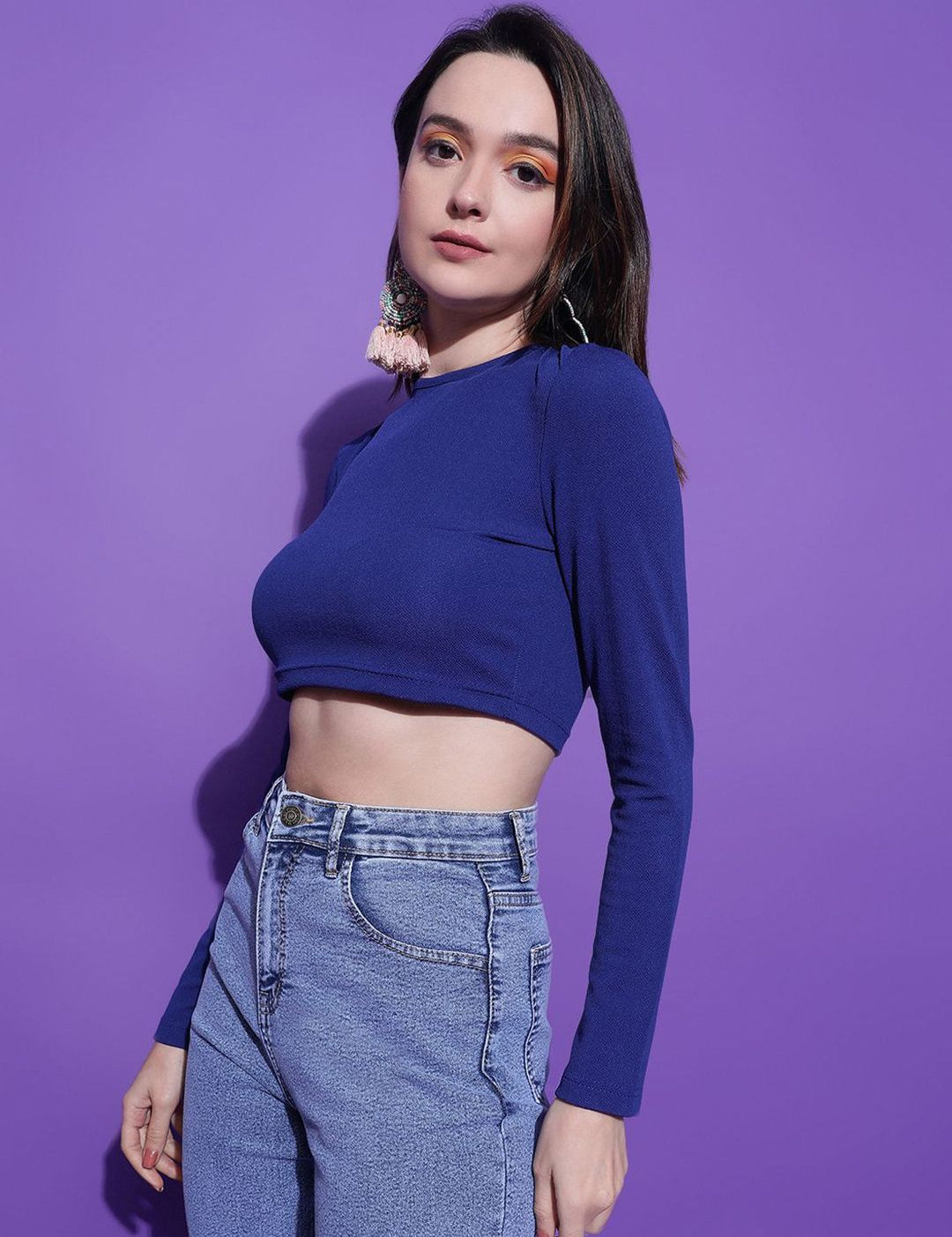 Kotty Women Solid High Neck Top